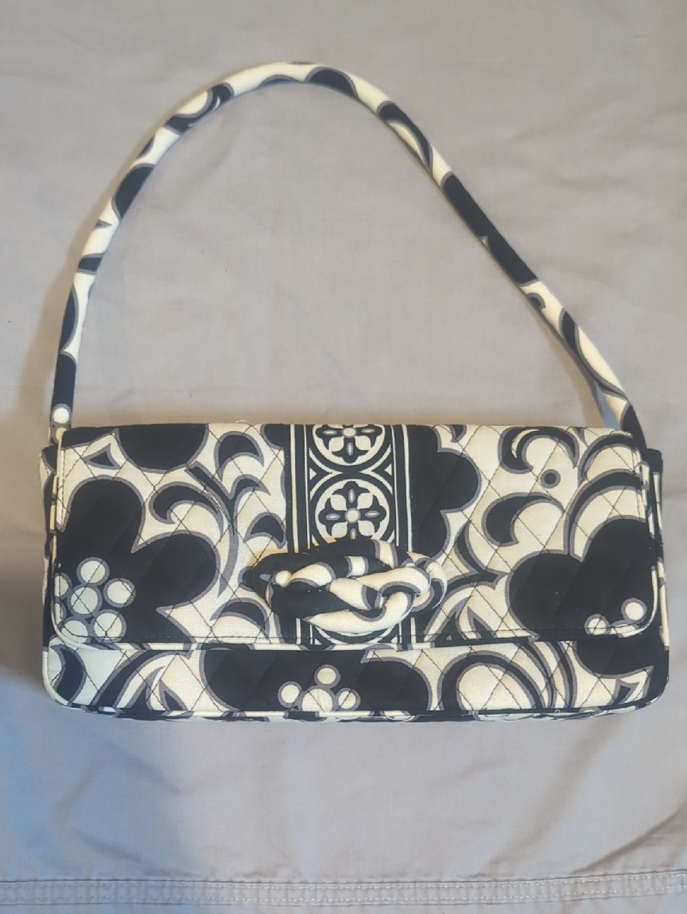 Vera Bradley "Not Just A Clutch Purse" Black & White